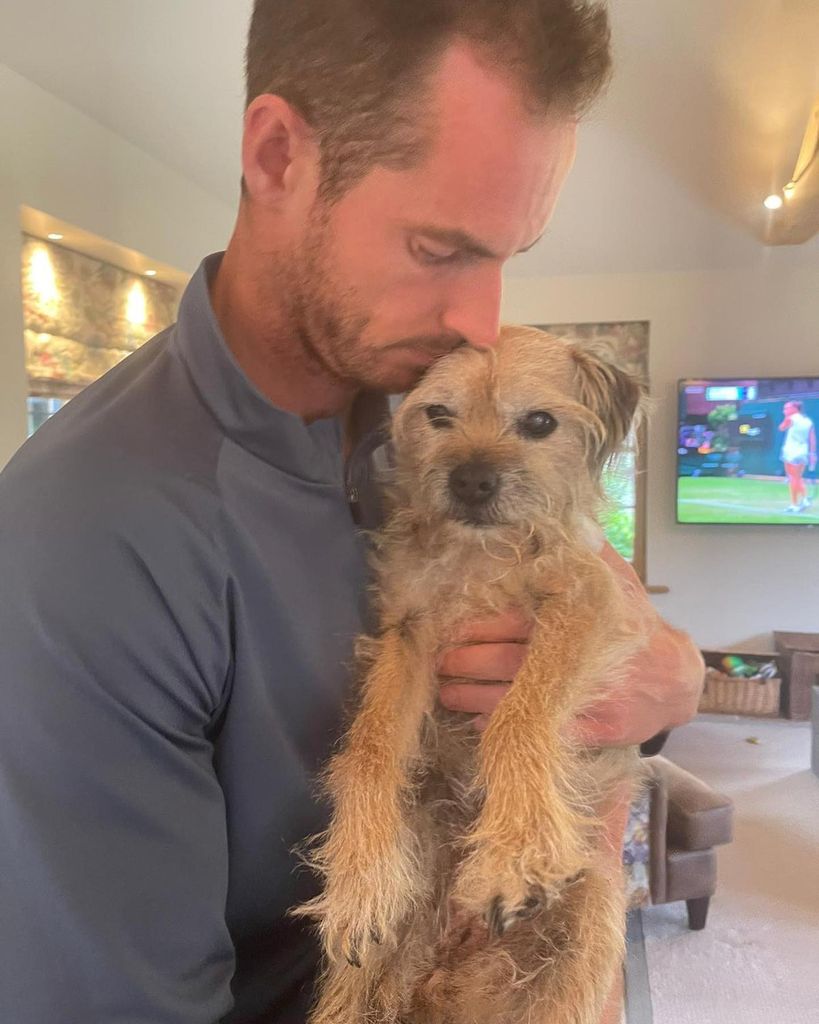 Andy Murray with his beloved dog Maggie