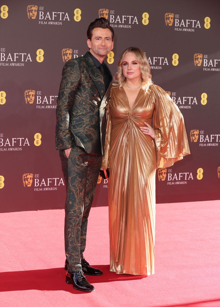 David Tennant and Georgia Tennant attend the 2024 EE BAFTA Film Awards at The Royal Festival Hall on February 18, 2024 in London, England