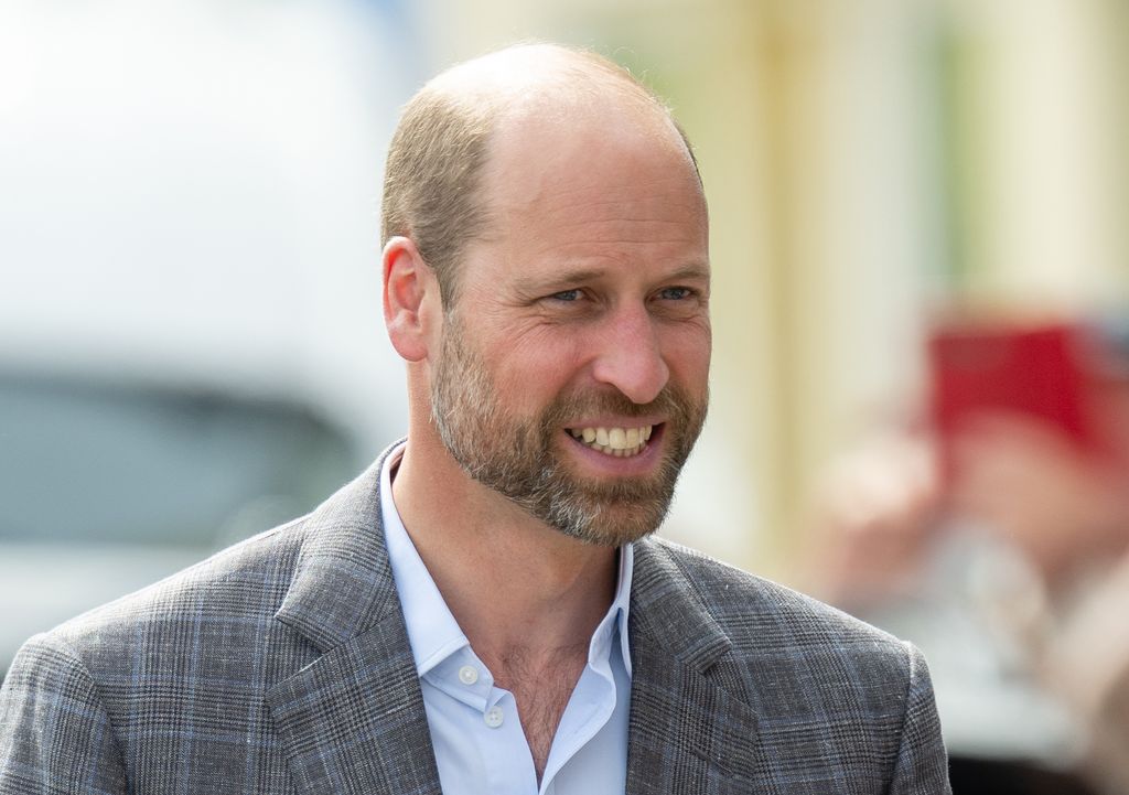 Prince William, Prince of Wales, known as the Duke of Rothesay when in Scotland visits a local market on April 29, 2025 in Tobermory, Scotland
