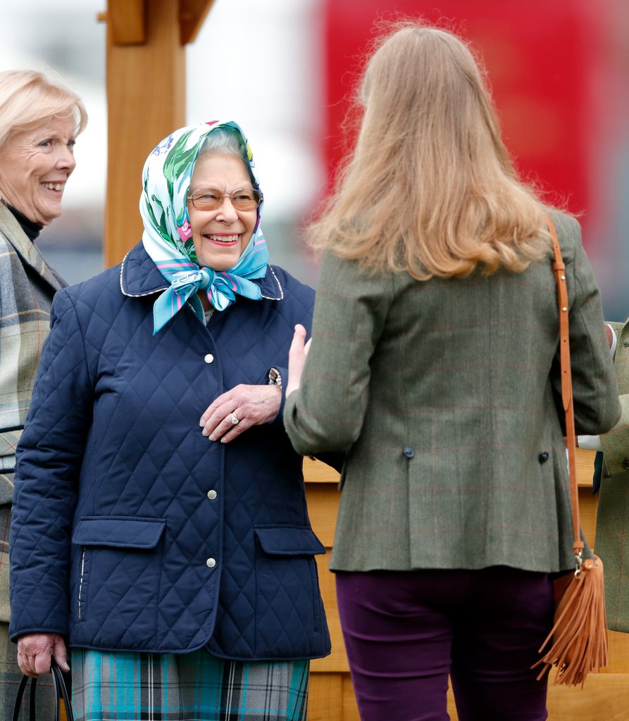 Lady Louise with her grandmother Queen Elizabeth II at the Windsor Horse Show