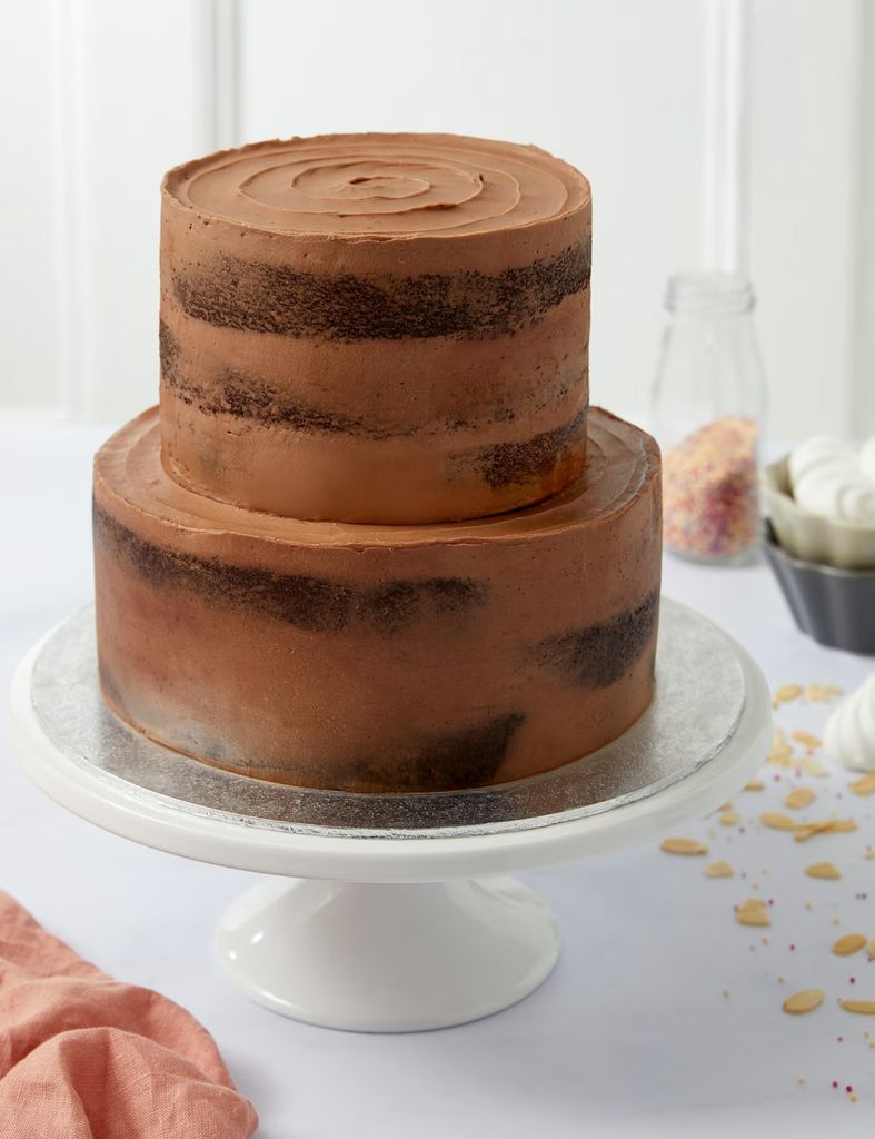 M&S Chocolate Two Tier Naked Cake