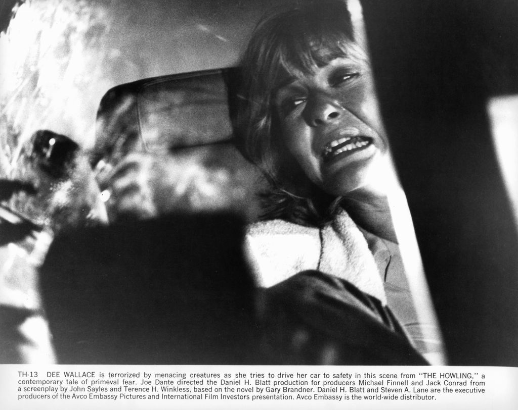Dee Wallace is terrorized by menacing creatures in a scene from the film 'The Howling', 1981
