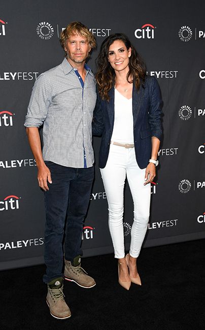 Eric Christian Olsen poses with Daniela Ruah at event