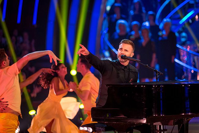 Gary Barlow performs song Dare on Strictly Come Dancing