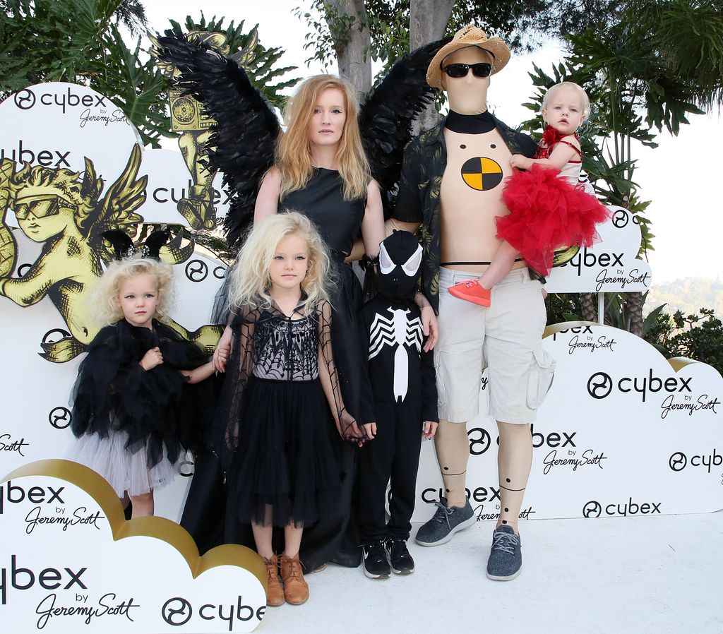 James Van Der Beek, wife Kimberly Brook and children attend the CYBEX and Jeremy Scott's Halloween extravaganza at the Hollywood Castle on October 28, 2017 in Hollywood, California