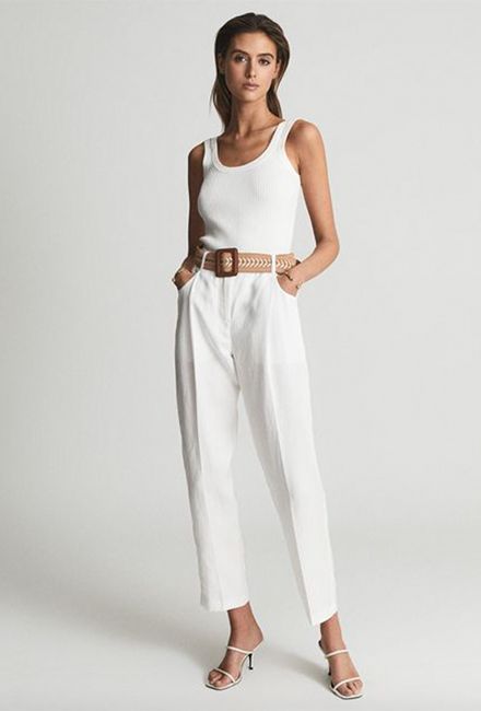 Reiss white trousers