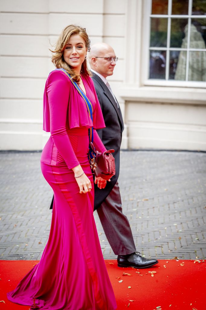 Princess Alexia wearing pink gown on Prince's Day