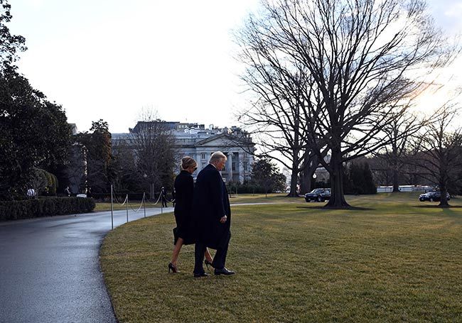 melania trump leaving white house