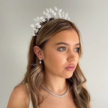 Esty silver leaf crown