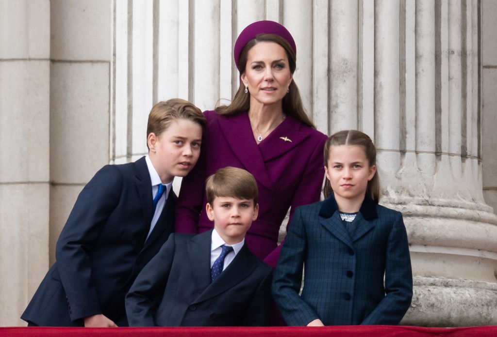 Prince George with Kate Middleton, Prince Louis and Princess Charlotte