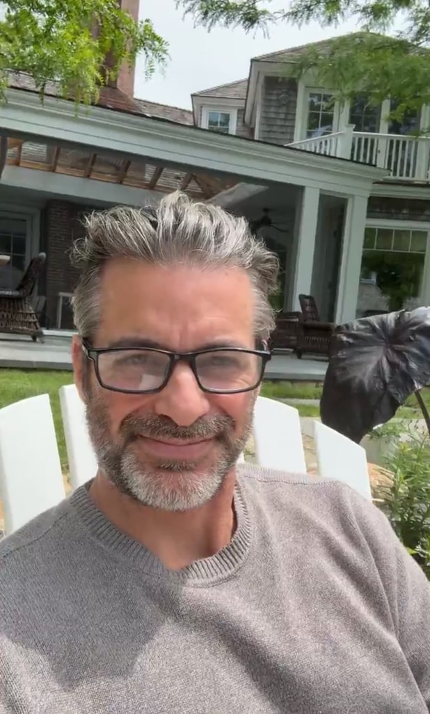 Still from a video shared by hypnotist Jim Curtis to Instagram, Jennifer Aniston's rumored boyfriend