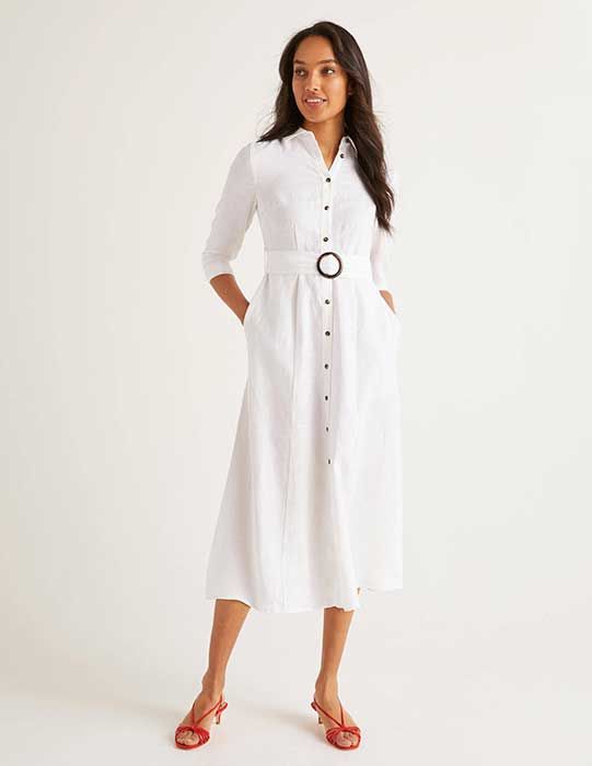 boden white olivia shirt dress