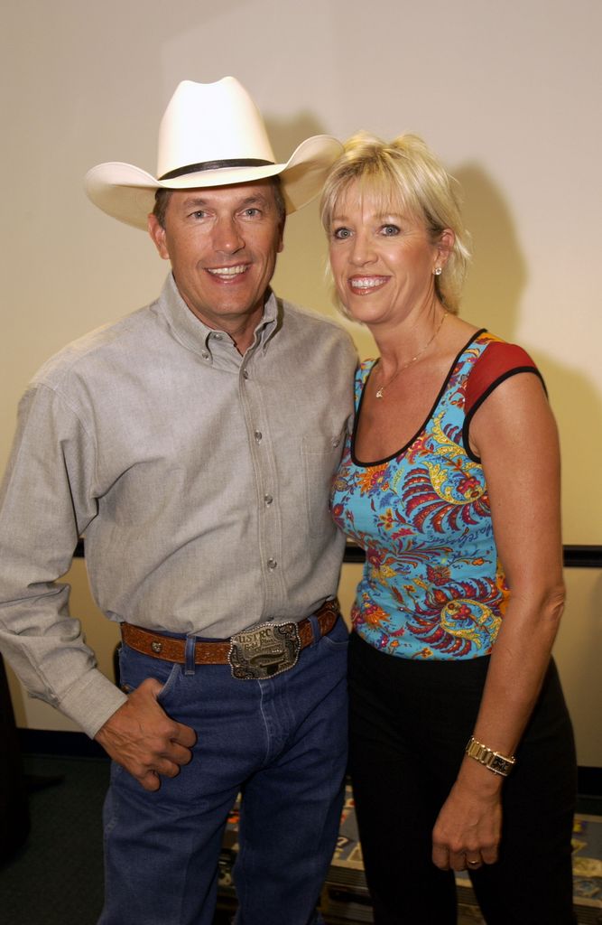 George Strait and his wife of 30 years, Norma, in 2001