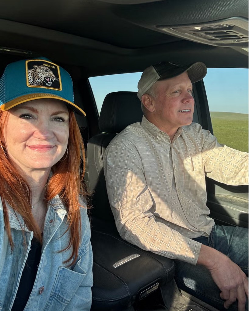 Photo shared by Ree Drummond to her website of her and her husband Ladd Drummond on a drive