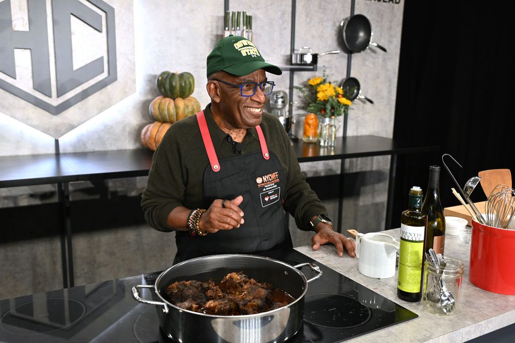 Al Roker gives a culinary demonstration during the Food Network New York City Wine & Food Festival presented by Invesco QQQ with Grand Tasting featuring Culinary Demonstrations