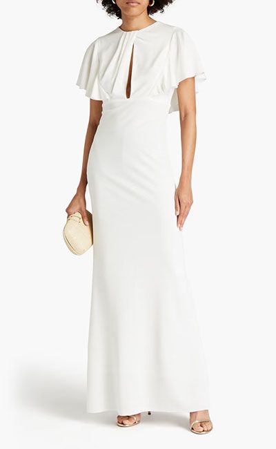outnet white cap sleeve dress