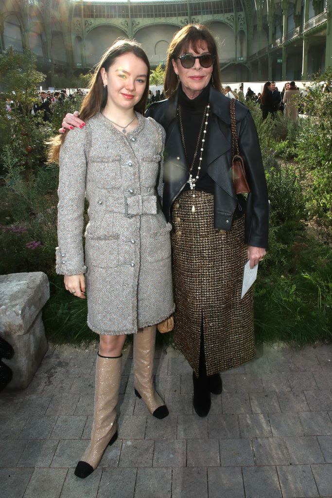 Princess Caroline of Hanover with her daughter Princess Alexandra of Hanover attend the Chanel Haute Couture Spring/Summer 2020 show as part of Paris Fashion Week on January 21, 2020 in Paris, France. (Photo by Rindoff/Charriau/Getty Images)