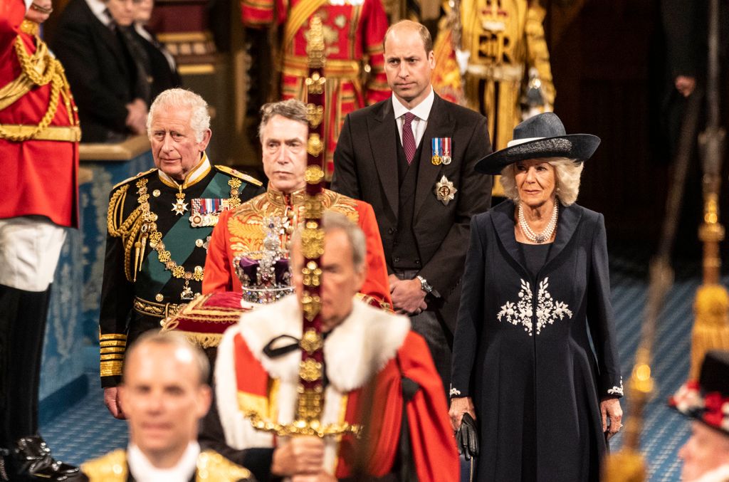 Charles, Camilla and William at the State Opening Of Parliament 2022
