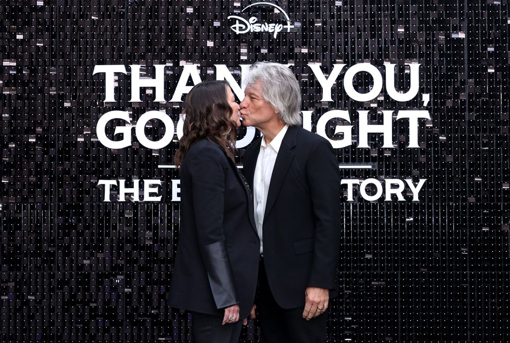 Dorothea Bongiovi and Jon Bon Jovi attend the UK Premiere of "Thank You and Goodnight: The Bon Jovi Story" on April 17, 2024 in London, England. The documentary launches on Disney+ on 26th April