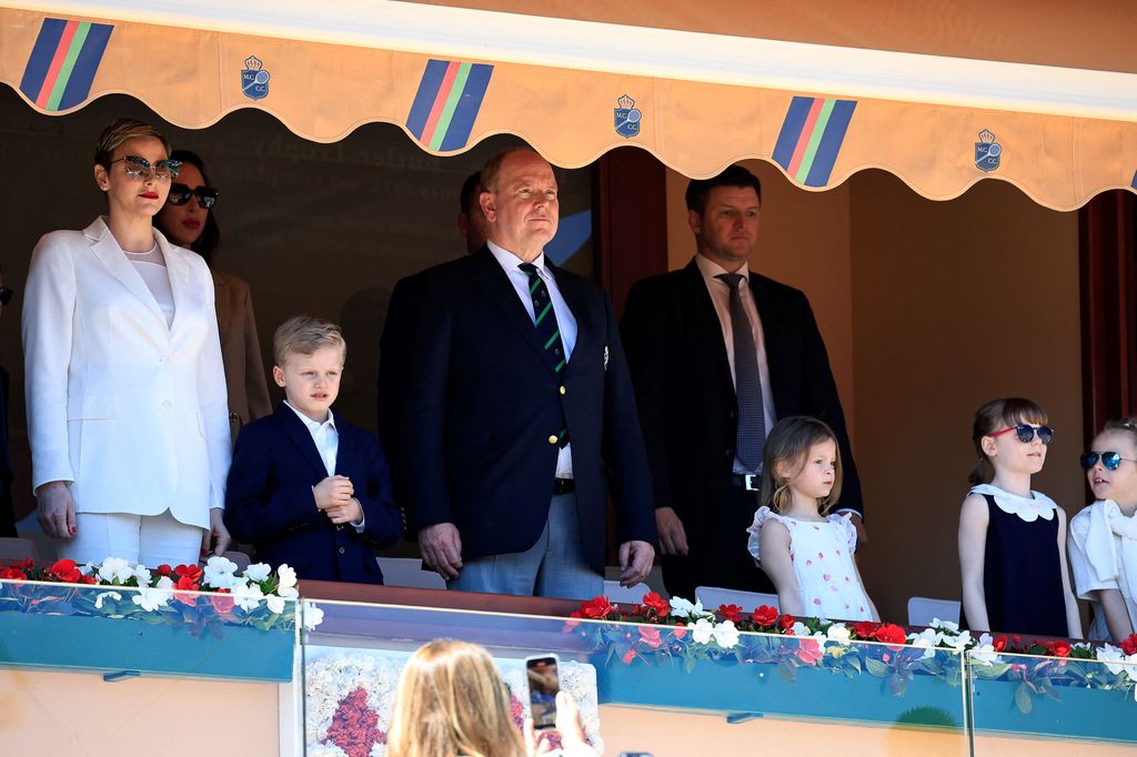Princess Charlene and Prince Albert put on loved-up display at tennis ...