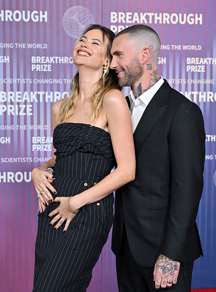 Behati Prinsloo and Adam Levine at the Breakthrough Prize Awards