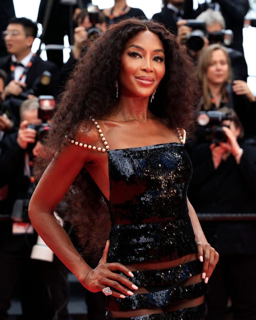 Naomi Campbell on the red carpet at Cannes film festival 