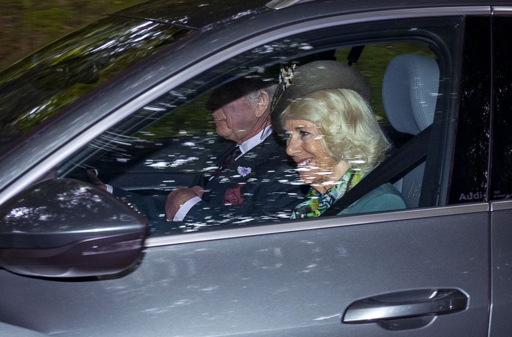 King Charles III and Queen Camilla leave Crathie Kirk, near Balmoral, after attending a Sunday church service. 