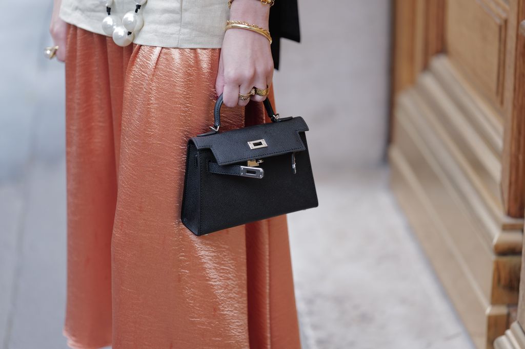 black mini Kelly bag from Hermes