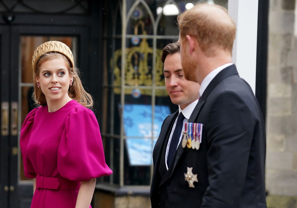 princess beatrice in pink dress