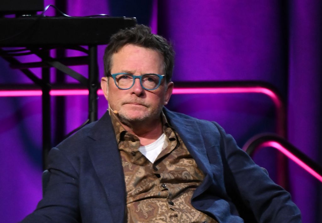 Michael J. Fox speaks onstage at A Funny Thing Happened On The Way To Cure Parkinson's at Casa Cipriani on November 16, 2024
