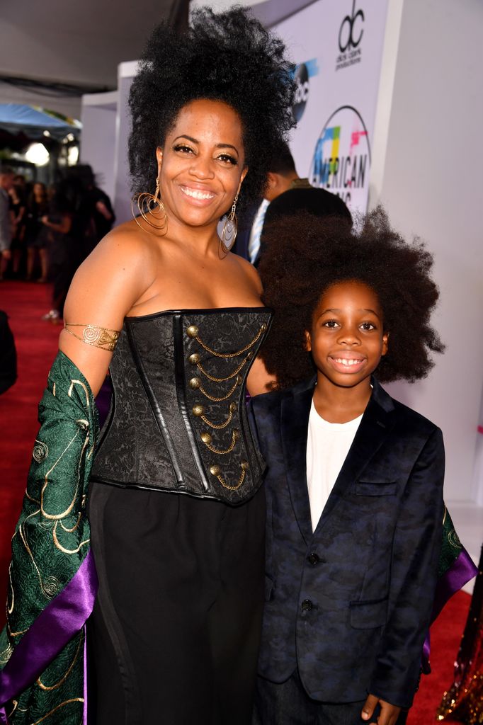 Rhonda Ross and Raif-Henok Emmanuel Kendrick attend the 2017 American Music Awards at Microsoft Theater on November 19, 2017 in Los Angeles, California