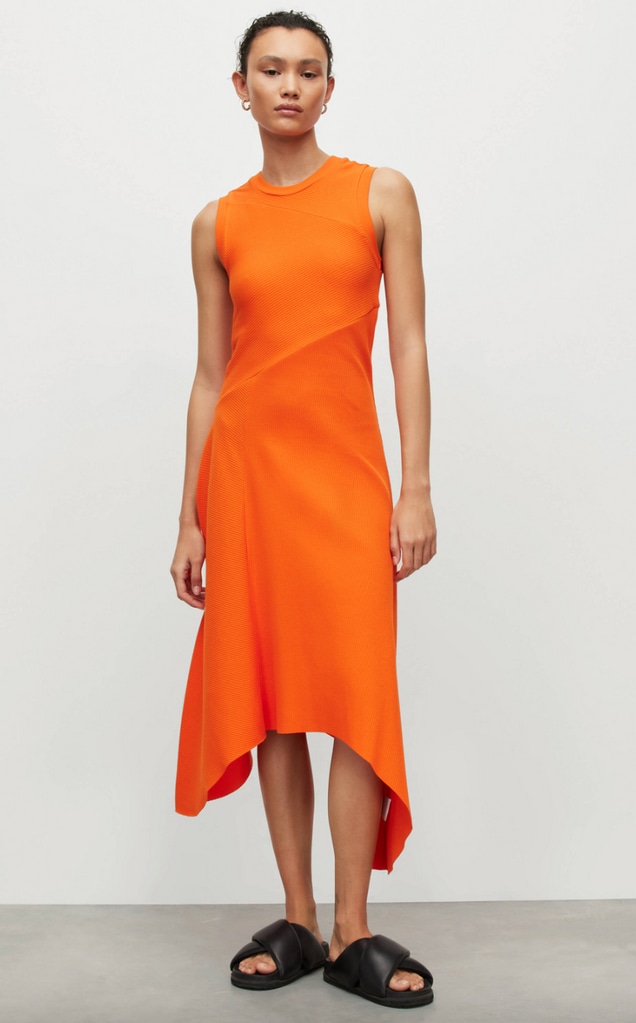 AllSaints Gia orange dress