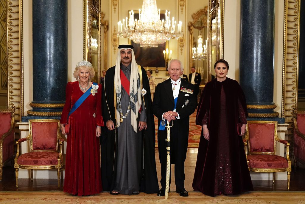 Charles and Camilla at Qatar state banquet