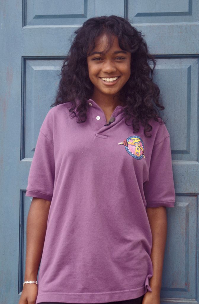Actress Tatyana Ali poses for a portrait circa 1992 in Los Angeles City.  (Photo by Dianna Whitley/Getty Images)