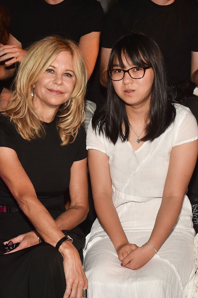 Meg Ryan and her daughter Daisy True Ryan attend the Schiaparelli Haute Couture Fall/Winter 2019 2020 during Paris Fashion Week on July 01, 2019