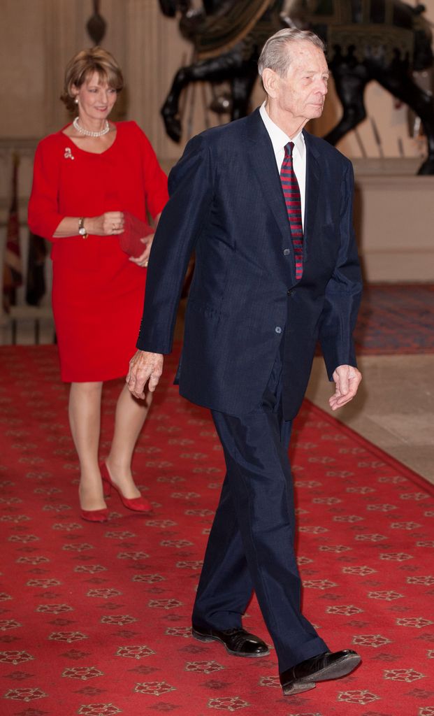 King Michael I of Romania and his daughter Margareta at Windsor Castle in 2012