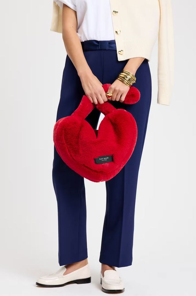 Kate Spade Luver Faux Fur Heart Tote