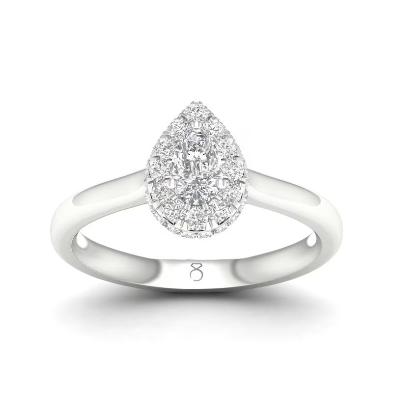 Ernest Jones Diamond Story Platinum 0.50ct Diamond Pear Ring