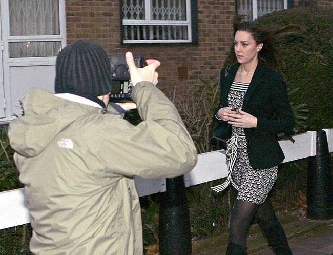 Kate Middleton being chased by paparazzi whilst dating Prince William