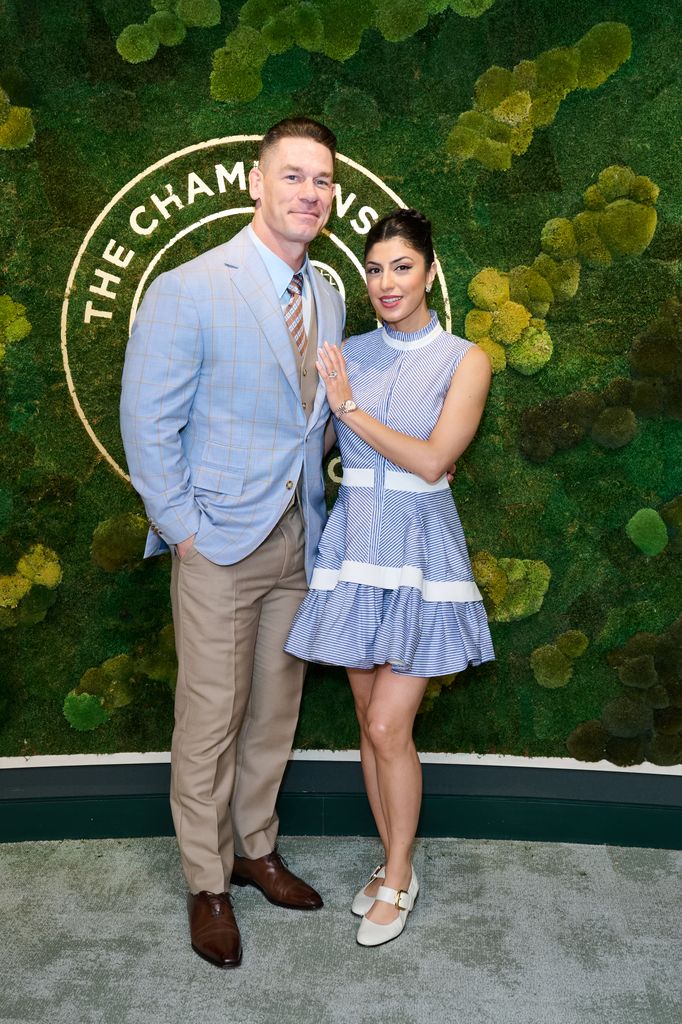 John Cena and Shay Shariatzadeh in the AELTC's Parkside Suite in No.1 Court at The Championships 2025.