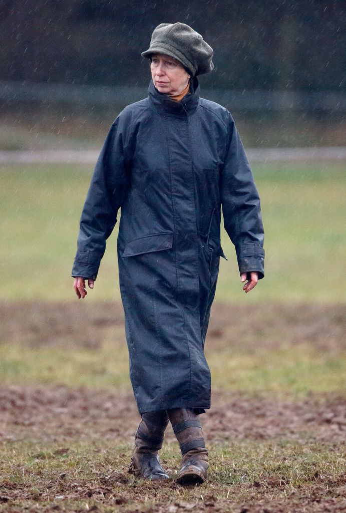 Princess Anne, the Princess Royal wore the same raincoat to the Gatcombe Horse Trials in March, 2006