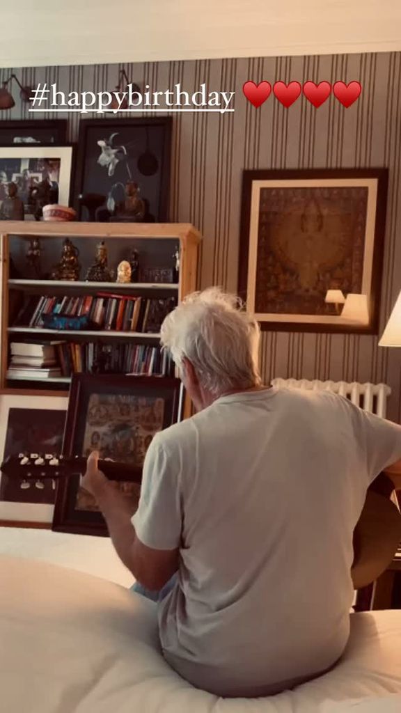 Alejandra Silva shares a video of husband Richard Gere singing for her birthday, shared on Instagram Stories