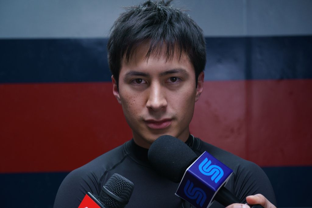 Hudson Williams in a still image from Heated Rivalry