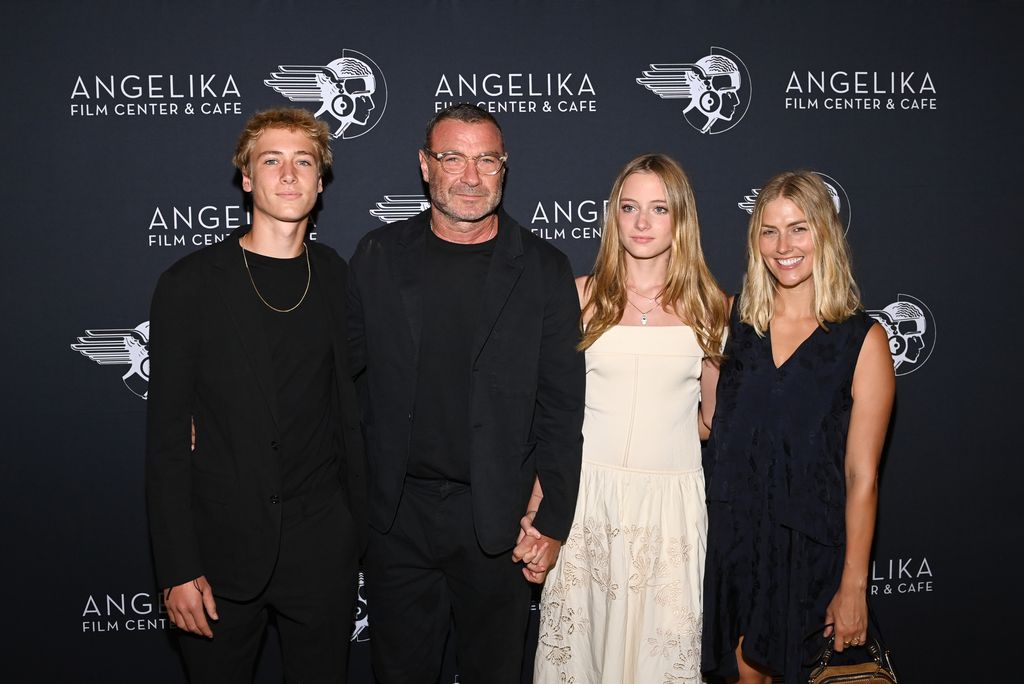 Sasha Schreiber, Liev Schreiber, Kai Schreiber and Taylor Schreiber attend the NY premiere of "Across The River And Into The Trees" at Angelika Film Center on August 29, 2024 in New York City