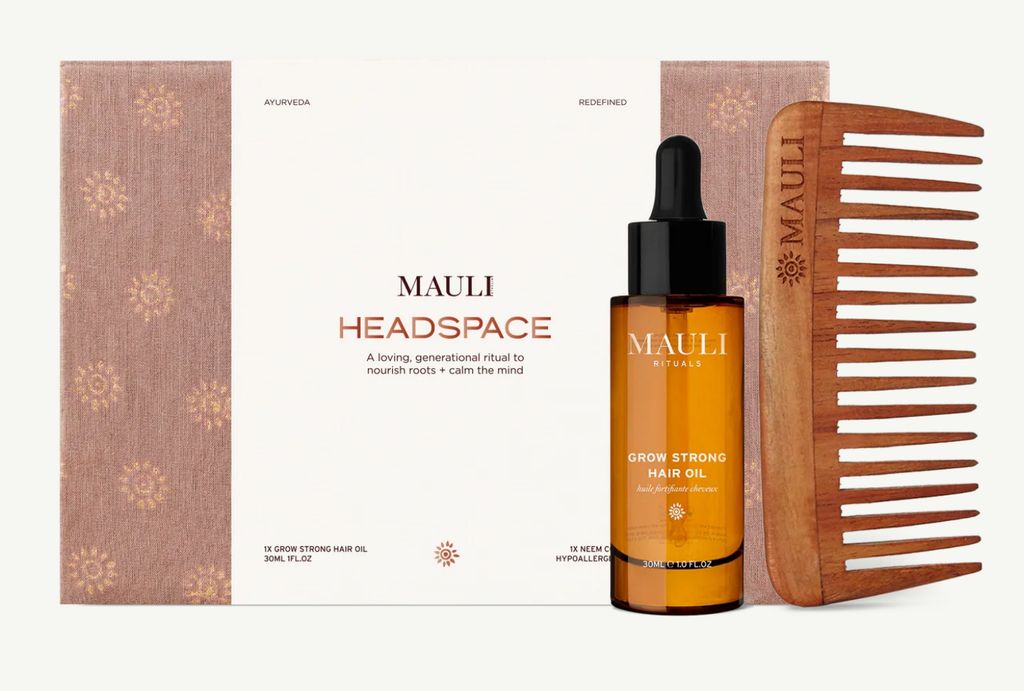 Mauli Rituals Headspace Hair Oil and Comb Gift Set