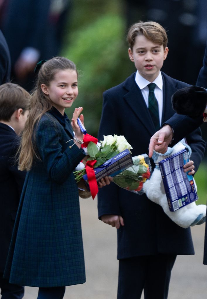 The young princes and princess were delighted to receive gifts