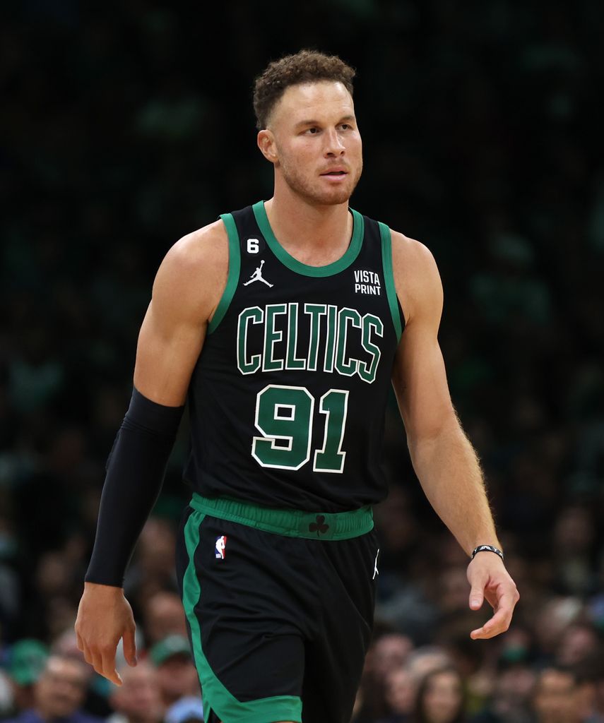 blake griffin playing on court for boston celtics 