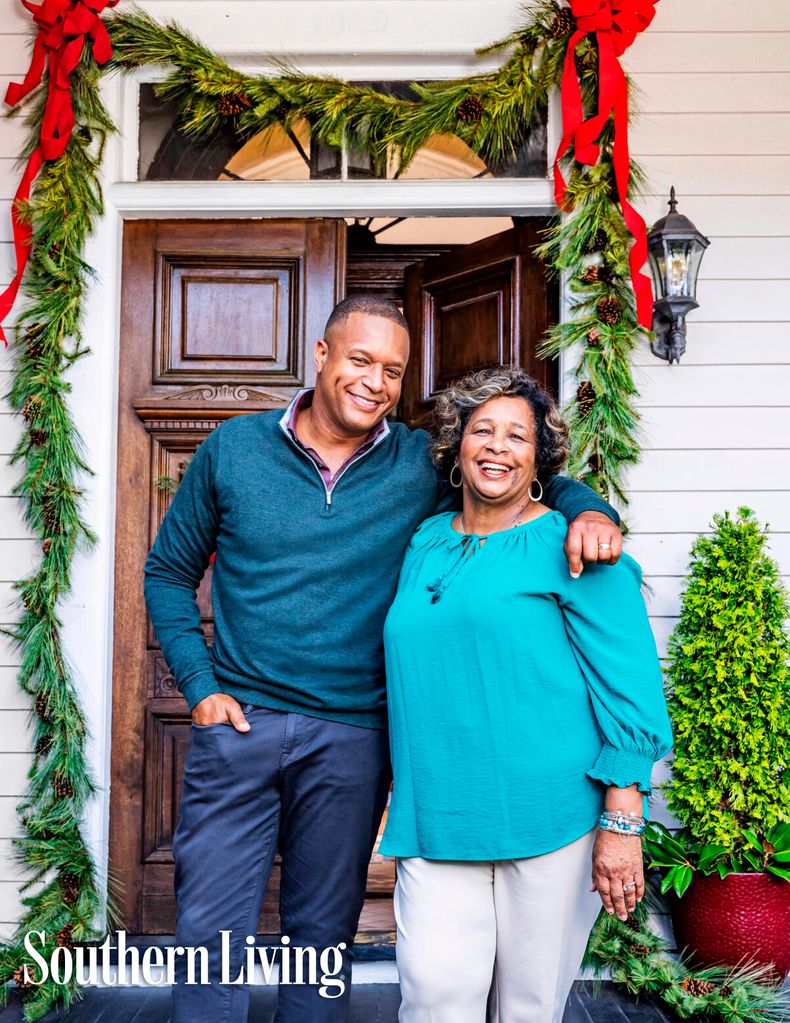 Craig Melvin and his mom Betty Jo feature in December's Southern Living