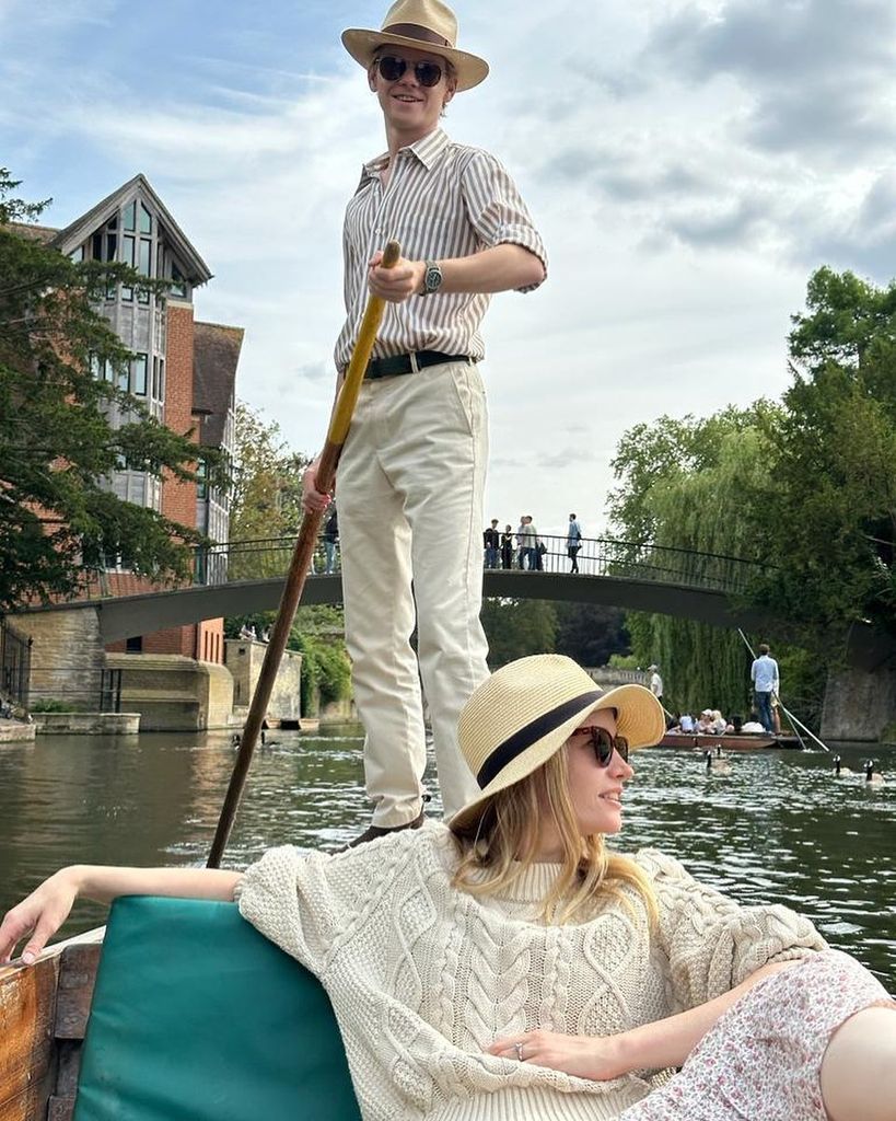 couple on river in boat