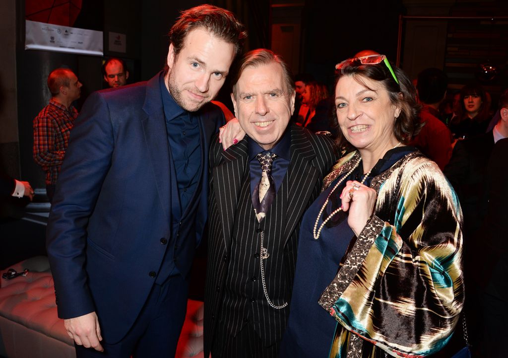 Rafe Spall with his mother and father at the Britsh Independent Film Awards